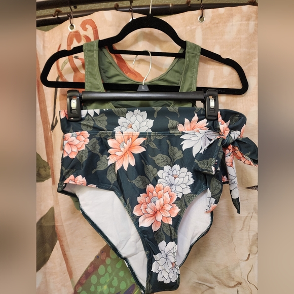 Womens High Waisted Bikini Set Tummy Control 2 Piece Bathing Suit - Picture 10 of 13